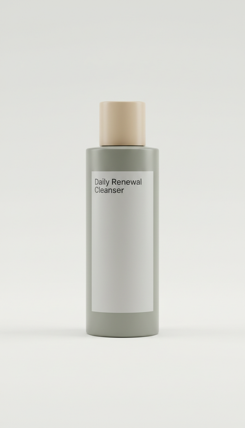 Daily Renewal Cleanser, Default angle: 3/4 front or direct head-on depending on form factor; always at product's 'hero'...