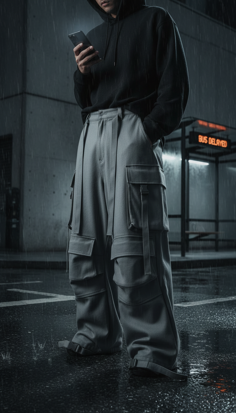 Oversized Cargo Pants in use